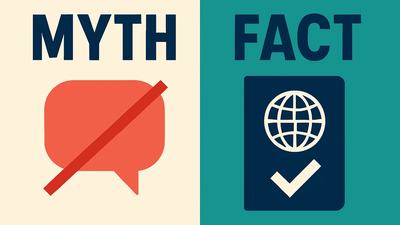 Myth and fact panels on UK entry permit applications via etourist.com